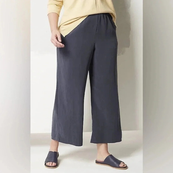J. Jill Pure Jill Sand-Washed Cropped Wide Leg Pants - Picture 3 of 10